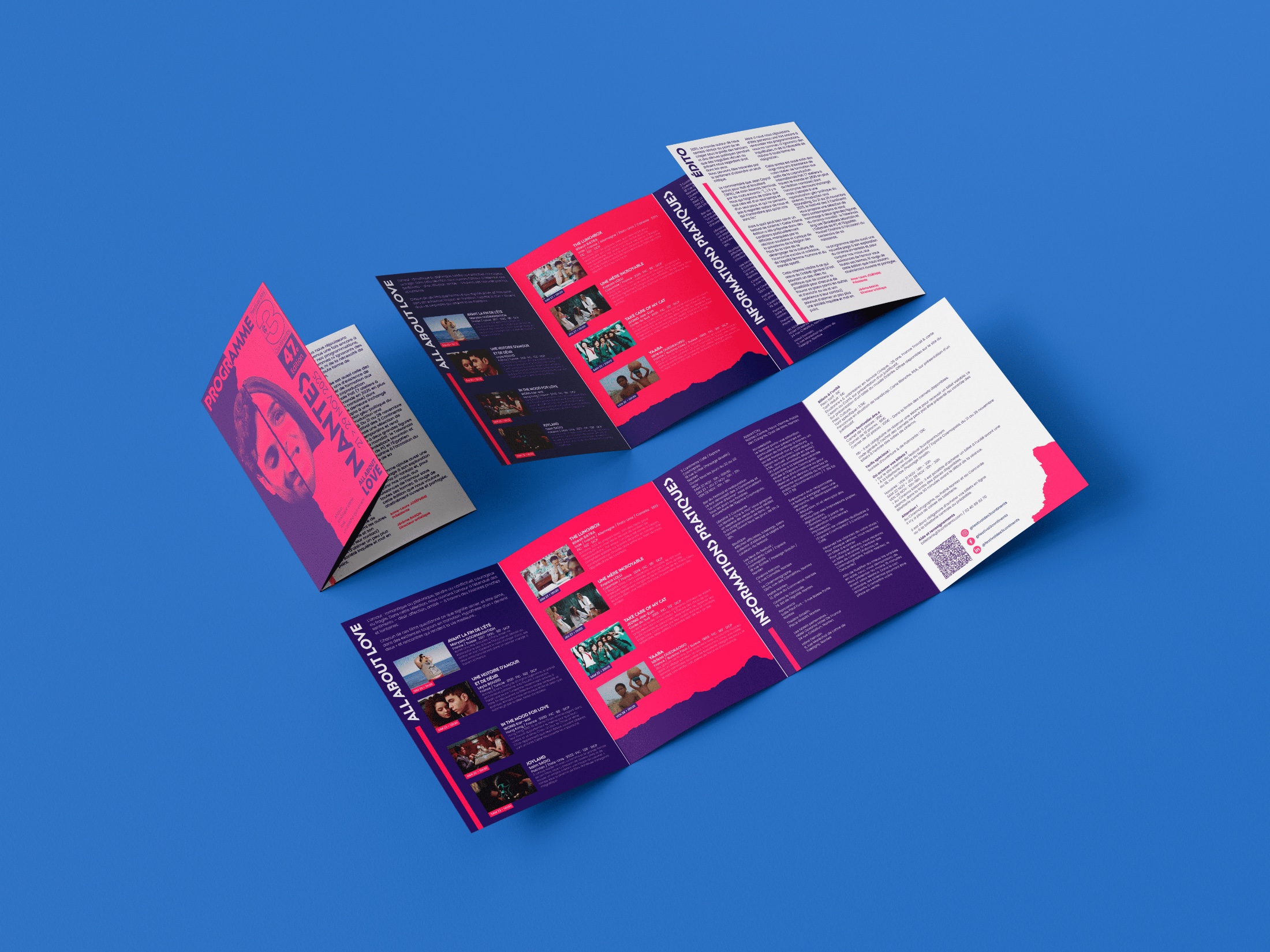FESTIVAL 3 CONTINENTS — brochure variation magenta