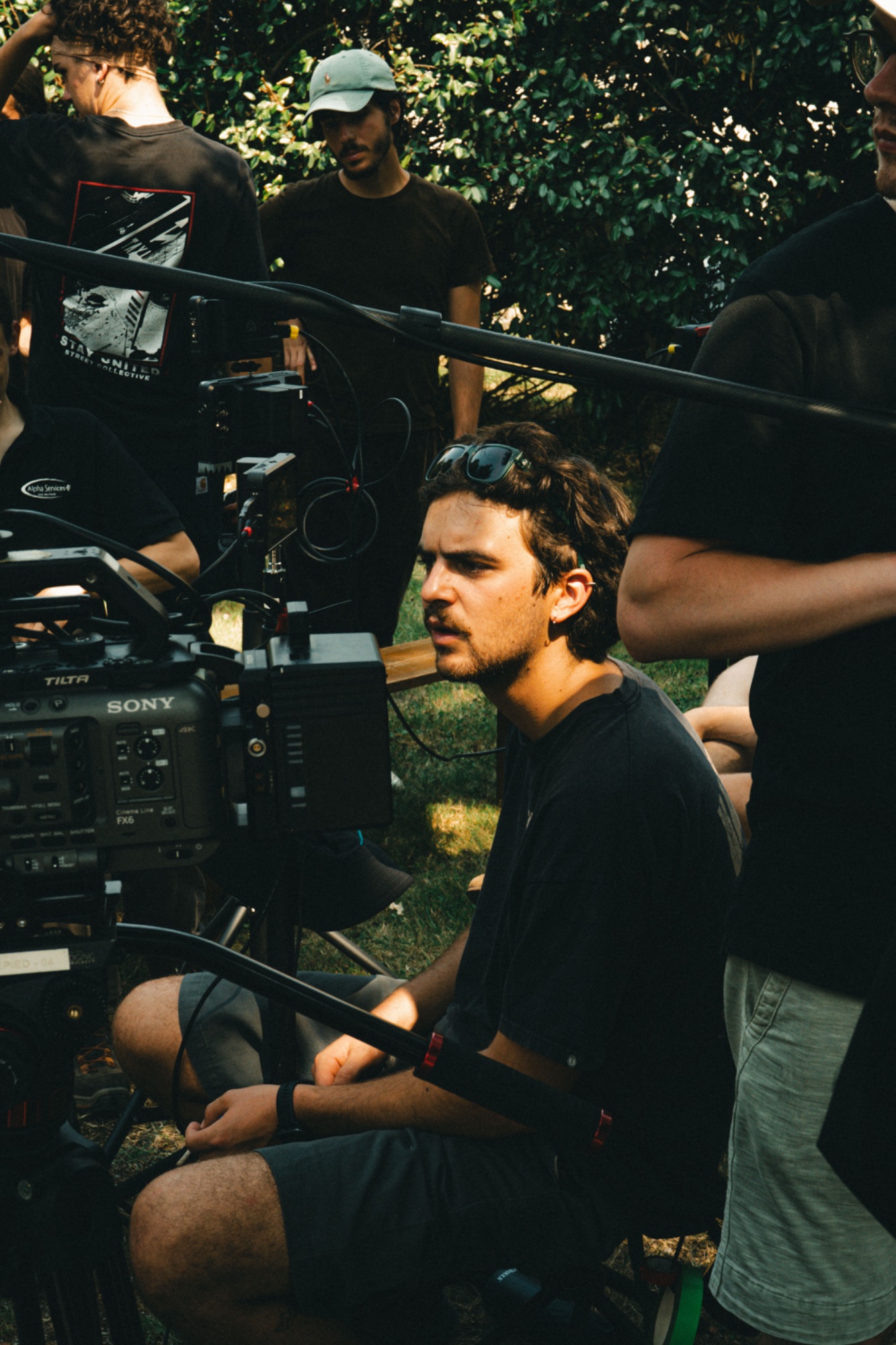 APORIE — coulisses, Noah Le Bouquin au combo derrière la caméra Sony FX6