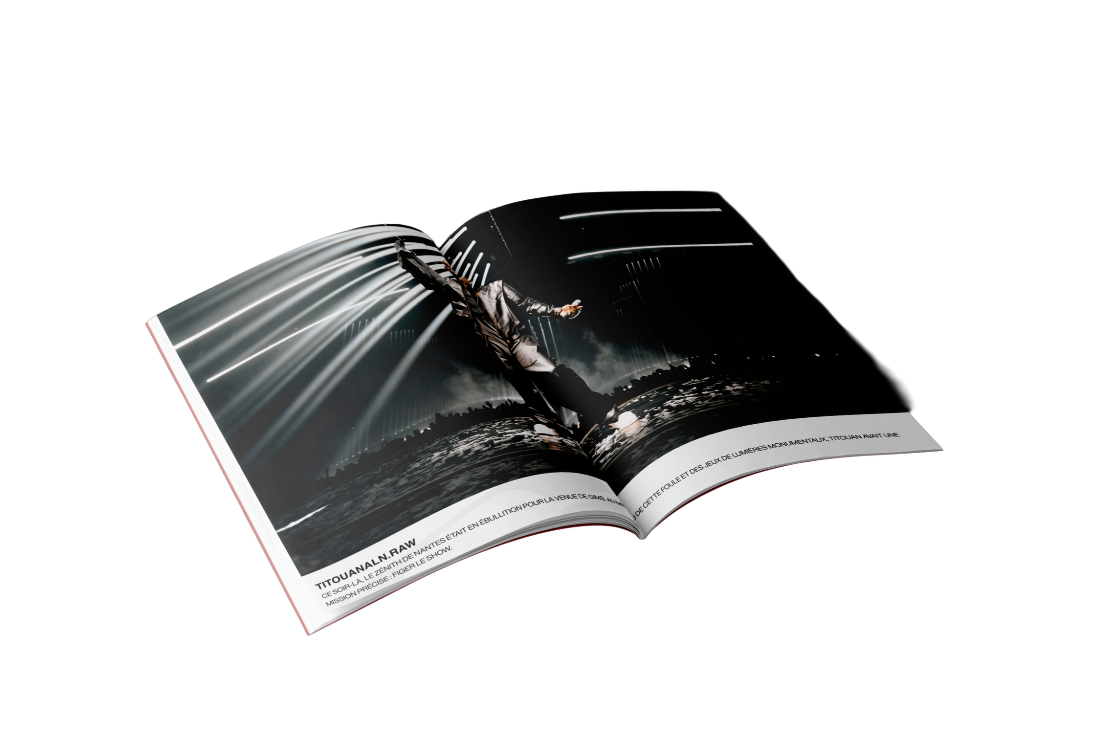 CRSH Magazine — double page Titouan Aln.Raw, concert Gims au Zénith de Nantes