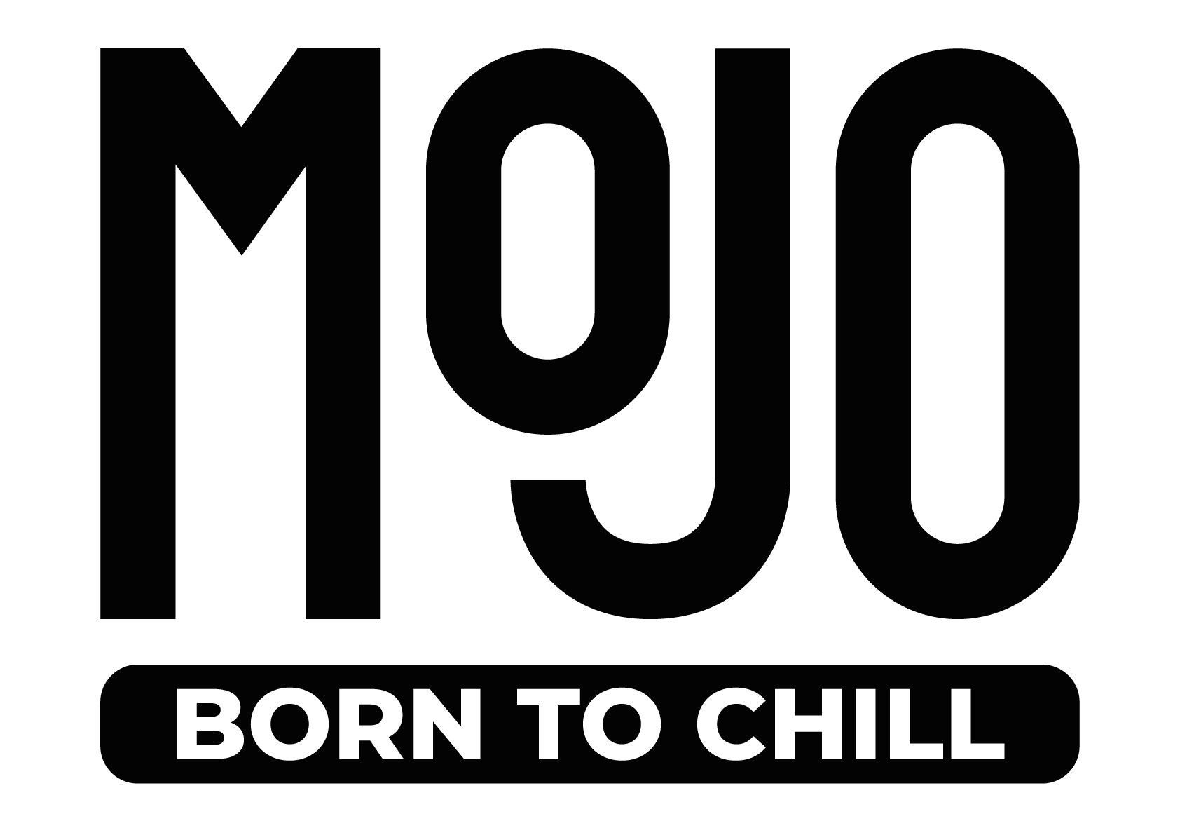 MOJO — logo final conservé, BORN TO CHILL en pastille